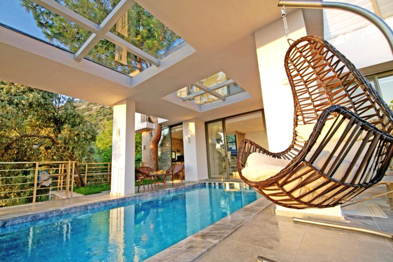Villa With A Private Heated Pool, Jacuzzi, Overlooking Spectacular Views Of The Sea Kaş Exterior foto